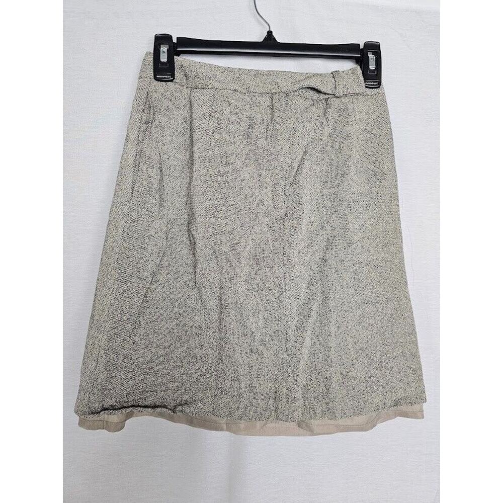 Talbots Skirt Womens Size 2 Petites Tweed Midi Pleated Wool Blend Dark Academia